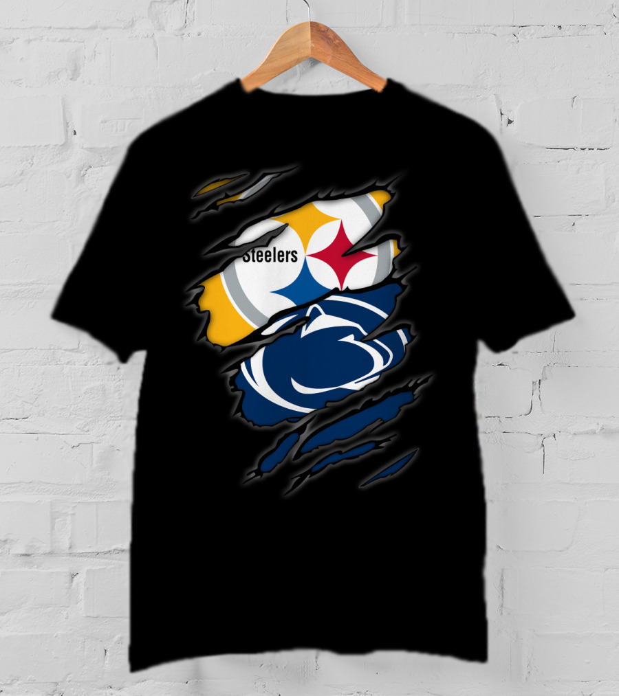 Steelers Penn State Logo Fusion Fan T-Shirt