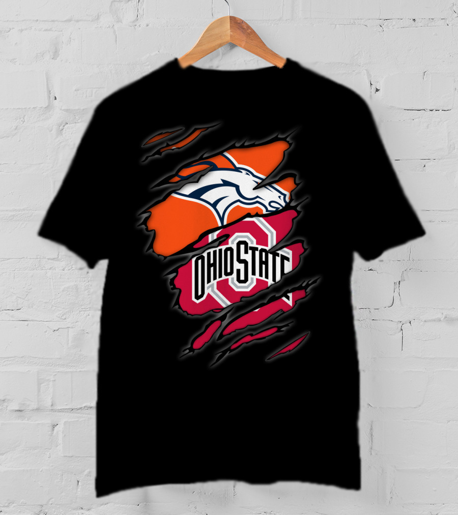 Brocos Ohio State Broncos Logo Ohio State Buckeyes Emblem T-Shirt