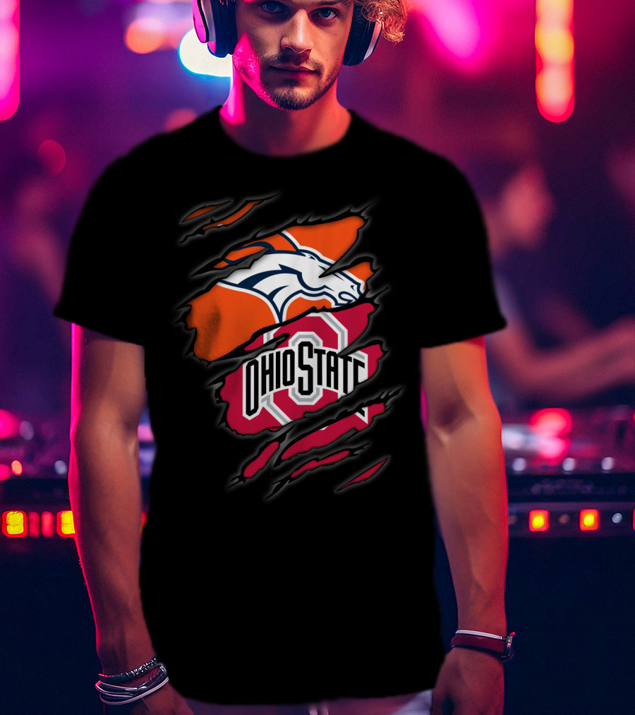 Brocos Ohio State Broncos Logo Ohio State Buckeyes Emblem T-Shirt