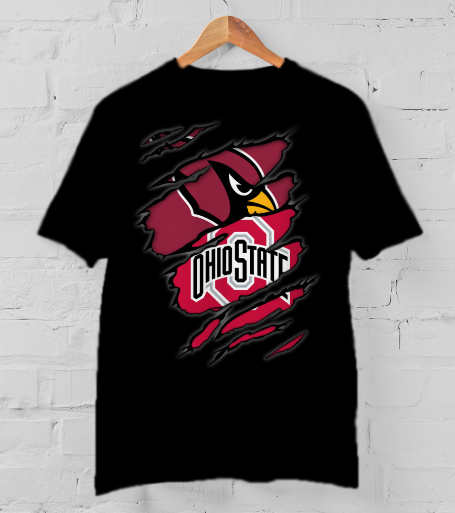 Cardinals Ohio State Buckeyes Torn T-Shirt