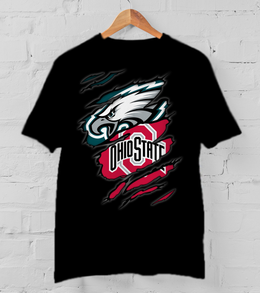 Philadelphia Eagles Ohio State Buckeyes Crossover T-Shirt