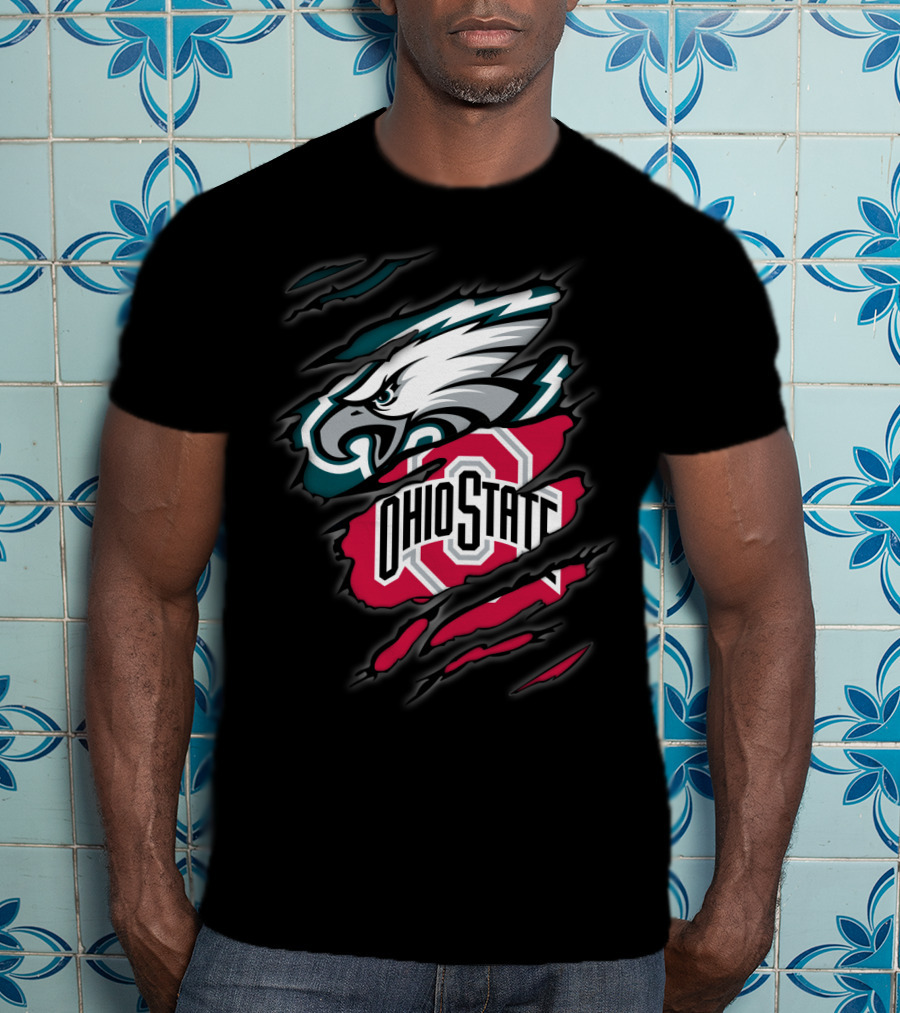 Philadelphia Eagles Ohio State Buckeyes Crossover T-Shirt