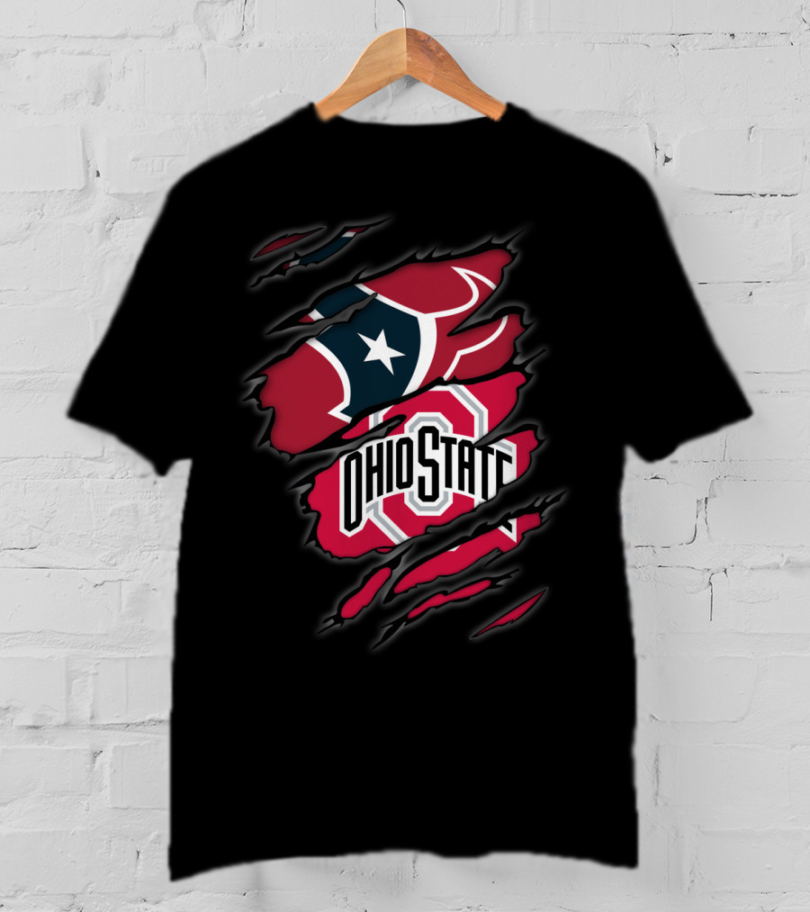 Texans Ohio State Logo Mashup T-Shirt