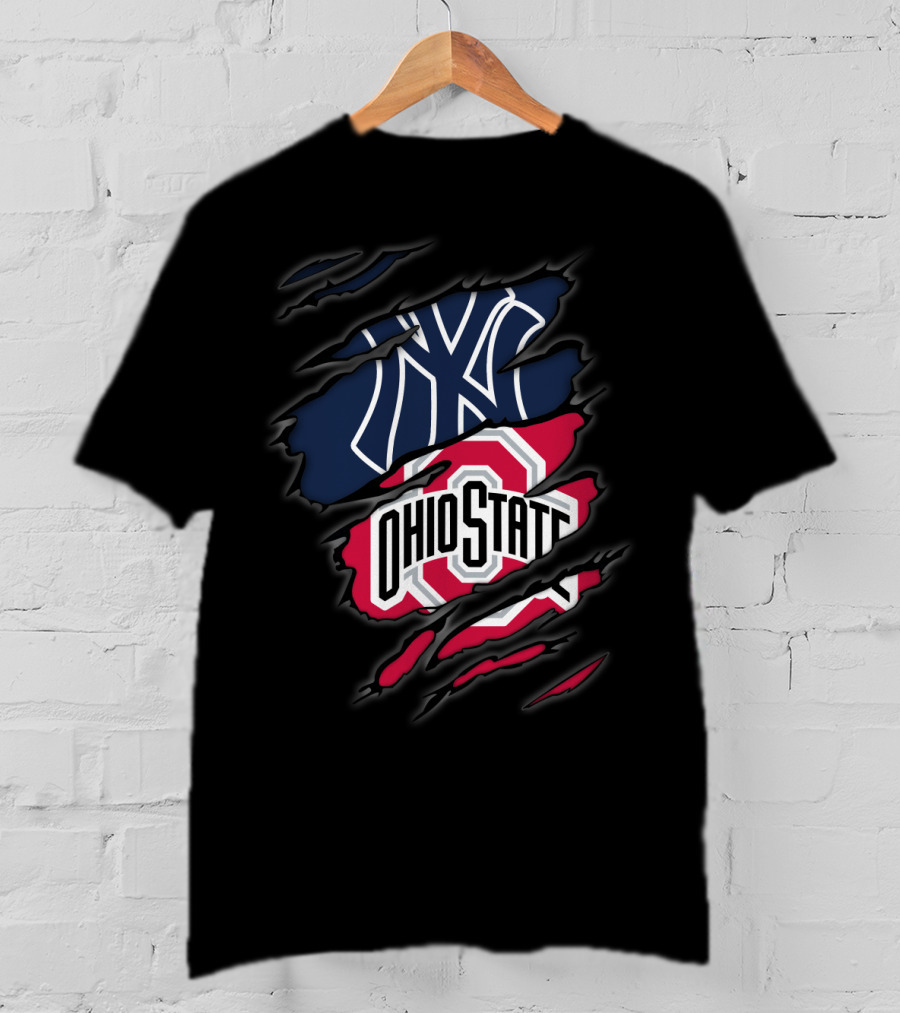Yankees Ohio State Logo Mashup Fan T-Shirt