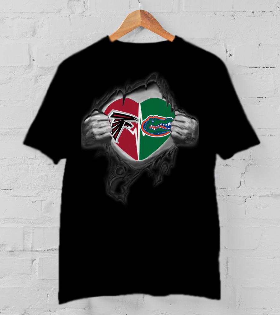 Falcons Split Heart Gators T-Shirt