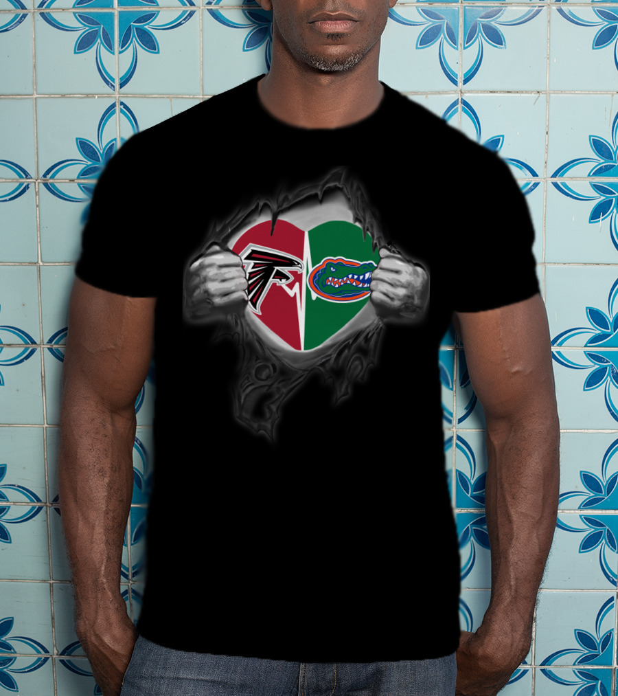 Falcons Split Heart Gators T-Shirt