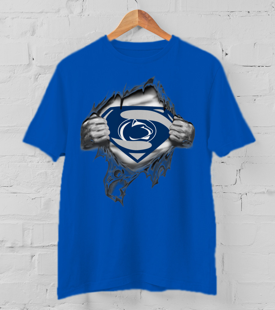 Penn State Nittany Lions Superman Logo Rip Open T-Shirt