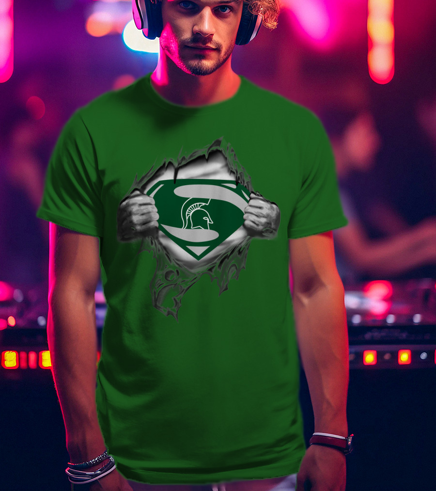Spartans Super Man Shield Logo Tear-Away T-Shirt