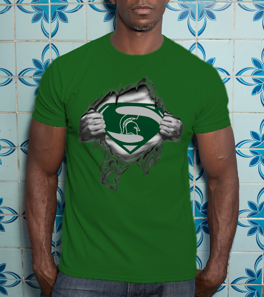 Spartans Super Man Shield Logo Tear-Away T-Shirt