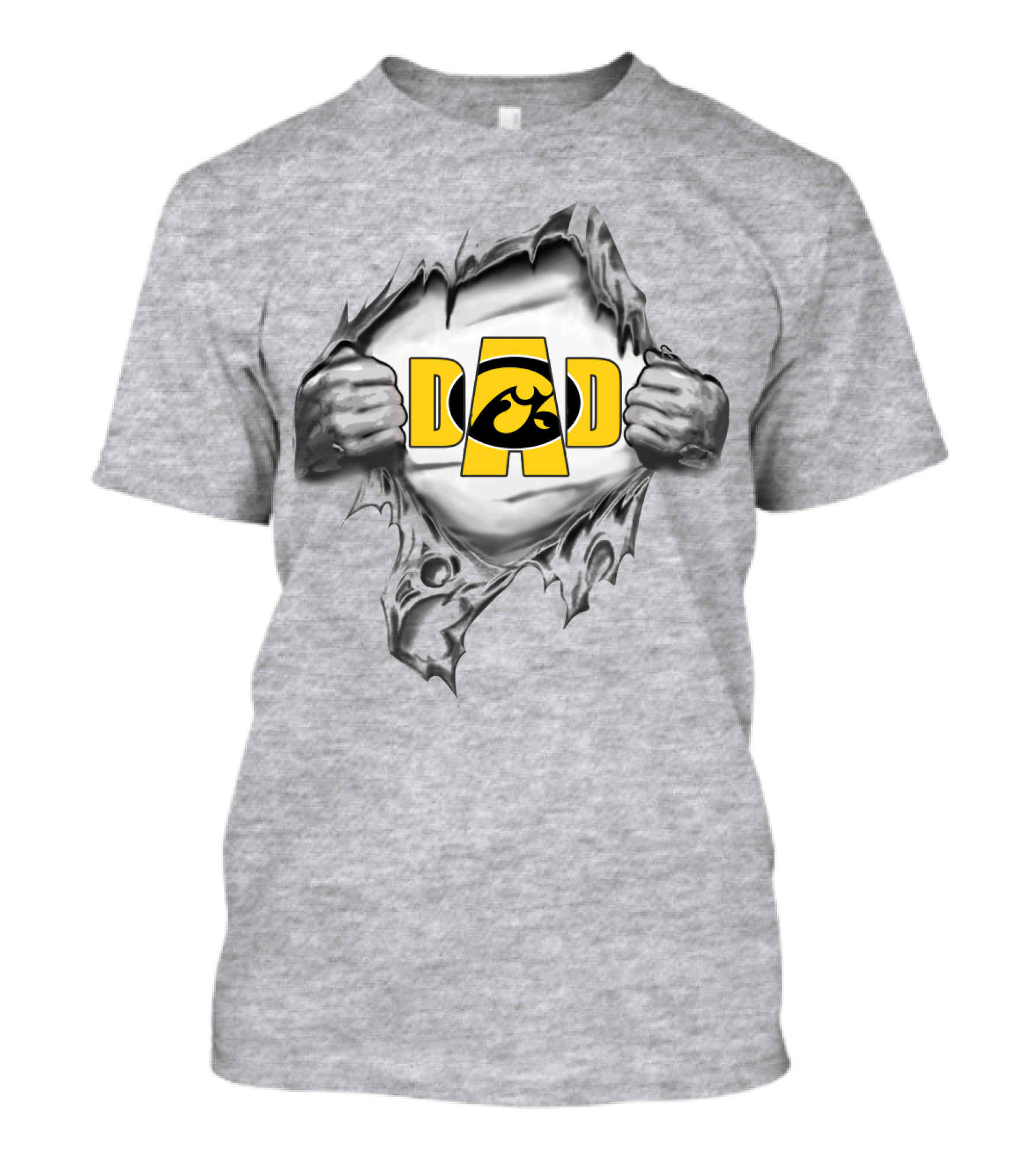 Iowa Hawkeyes Dad Black And Gold T-Shirt