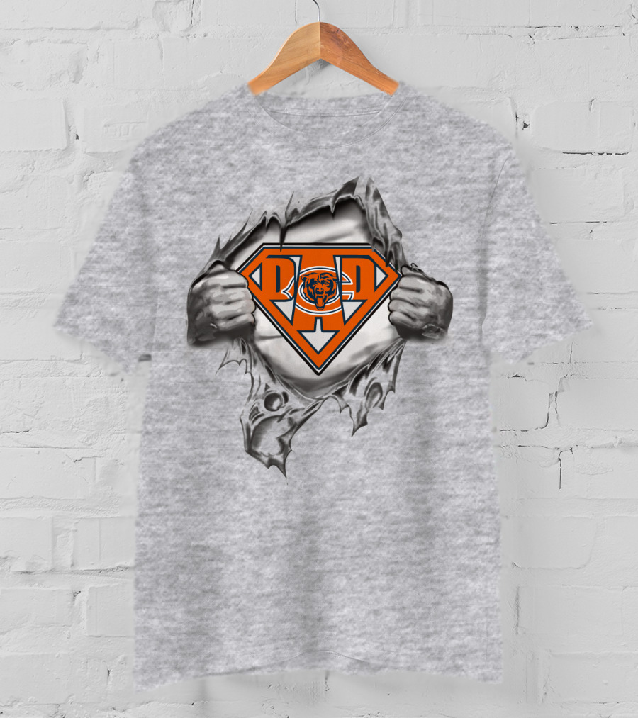 Dad Super Bears Logo Iconic Football Fan T-Shirt