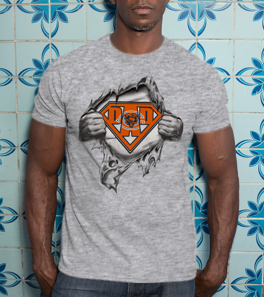 Dad Super Bears Logo Iconic Football Fan T-Shirt