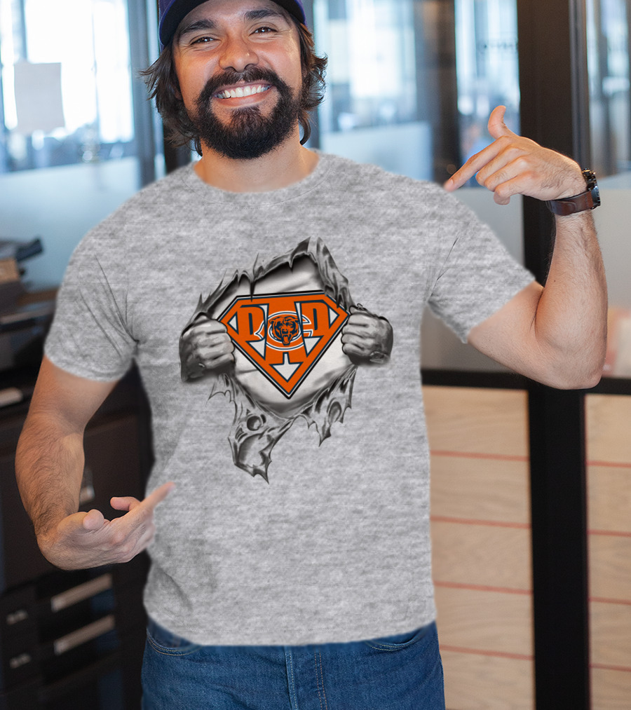 Dad Super Bears Logo Iconic Football Fan T-Shirt