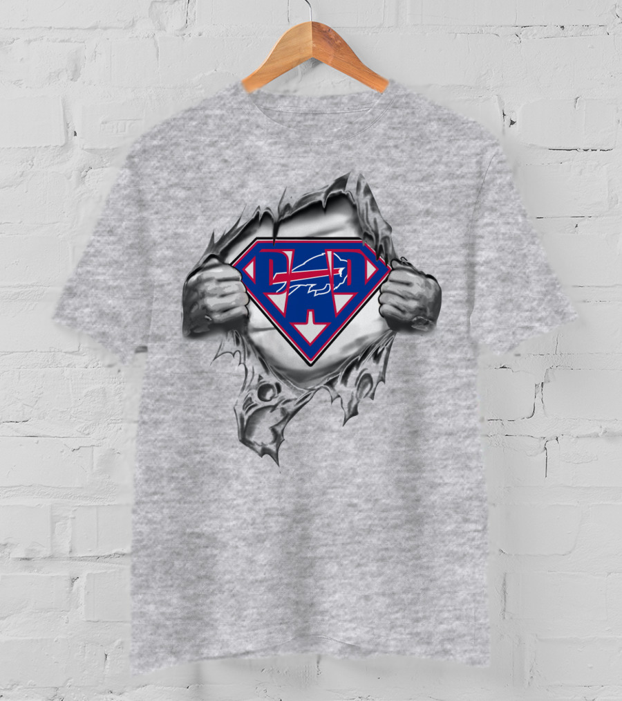 Bills Super Dad Buffalo Logo Shield T-Shirt