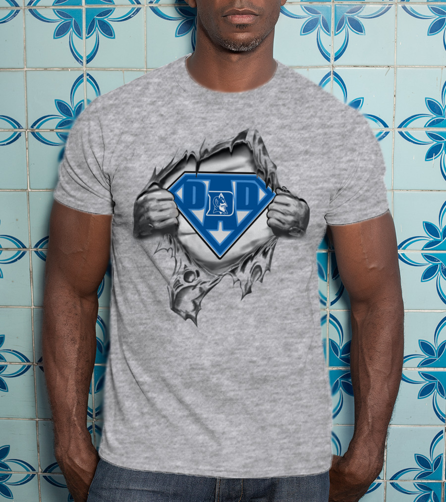 Duke Blue Devil Super Dad Emblem T-Shirt