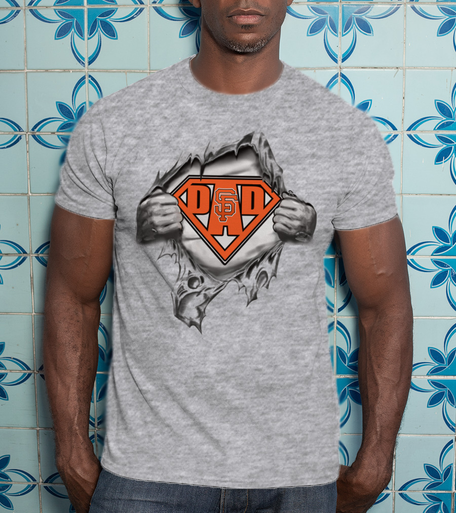 Sf Giants Dad Superhero T-Shirt