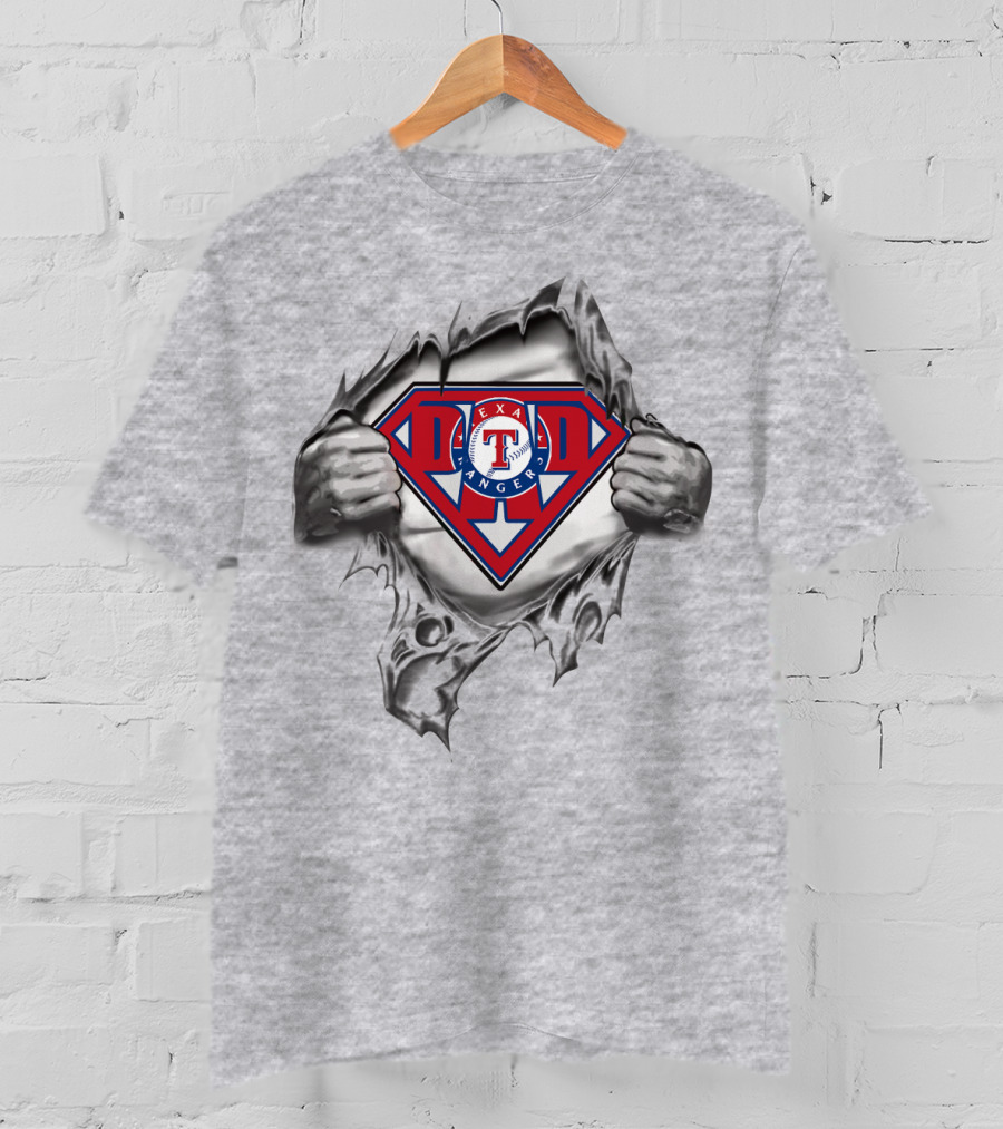 Texas Rangers Superhero Shield Burst T-Shirt