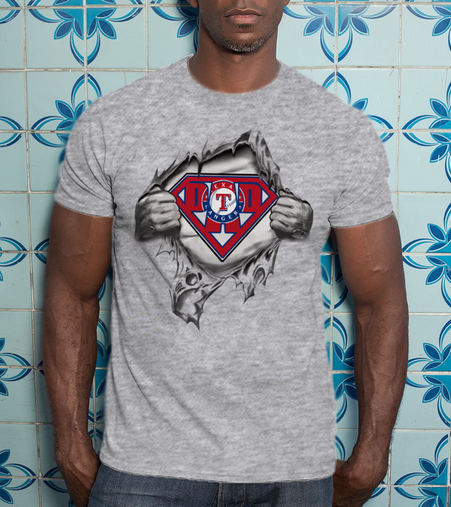 Texas Rangers Superhero Shield Burst T-Shirt