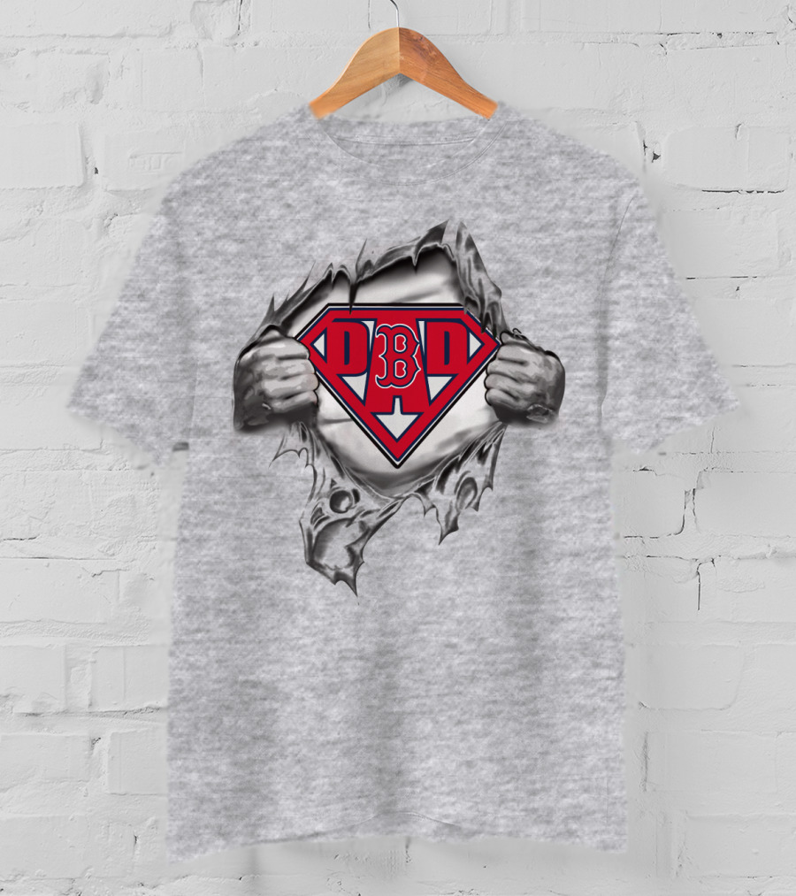 Redsoxs Superhero Burst Logo With Letters B B And Baseball T-Shirt