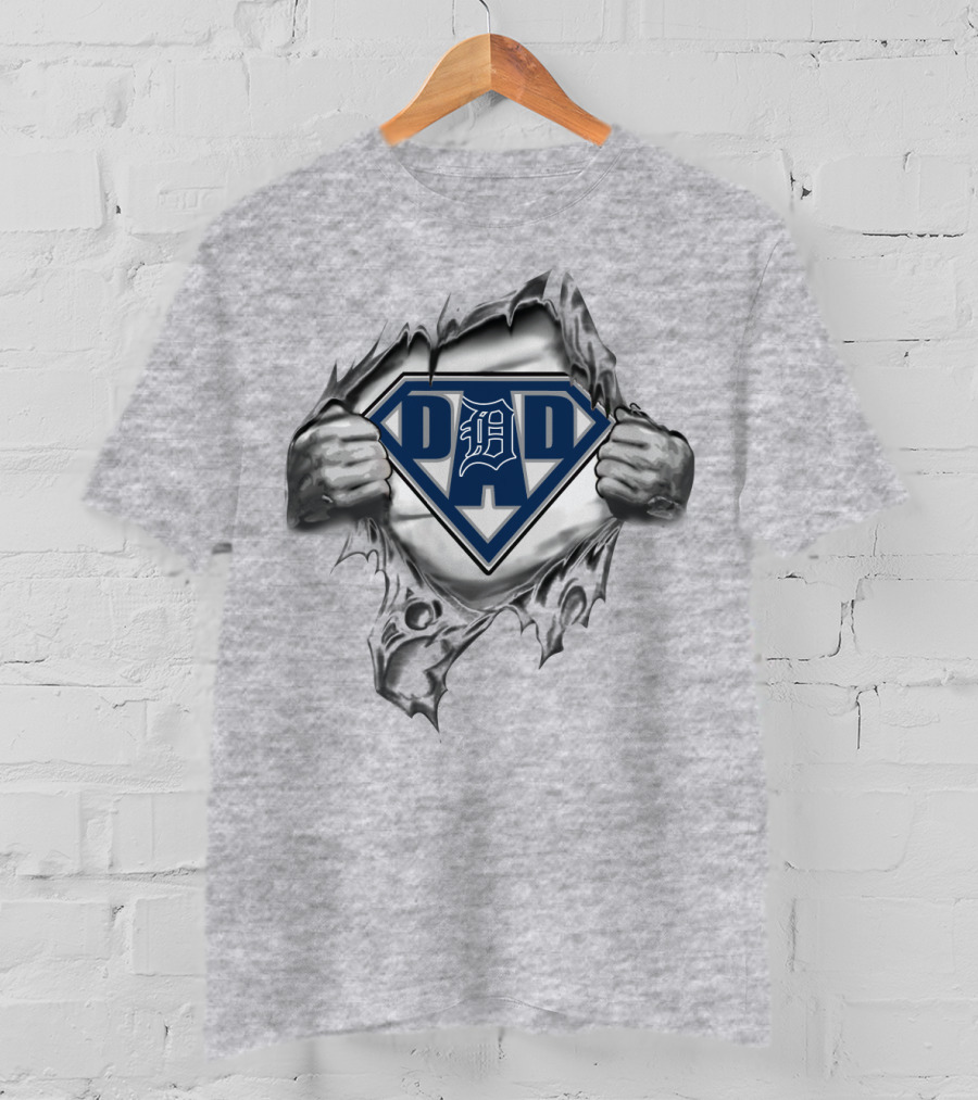 Super Dad Detroit Tigers Logo Fan T-Shirt