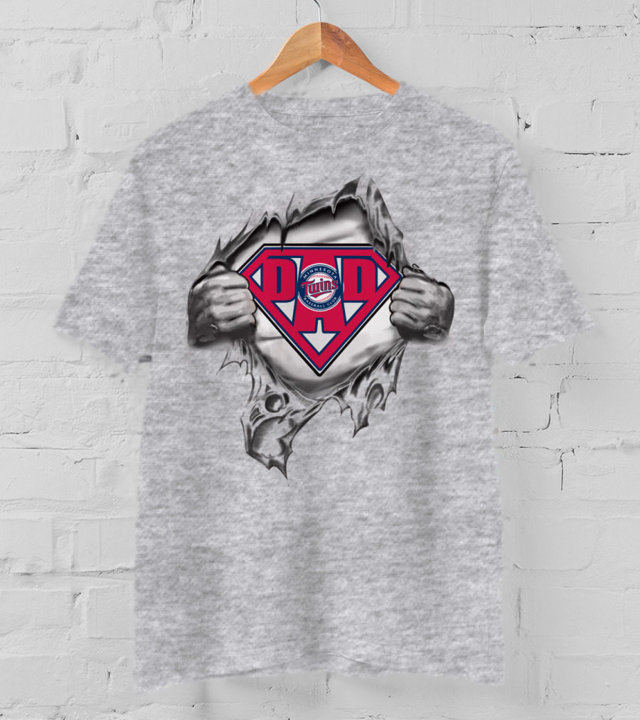 Minnesota Twins Dad Superhero T-Shirt