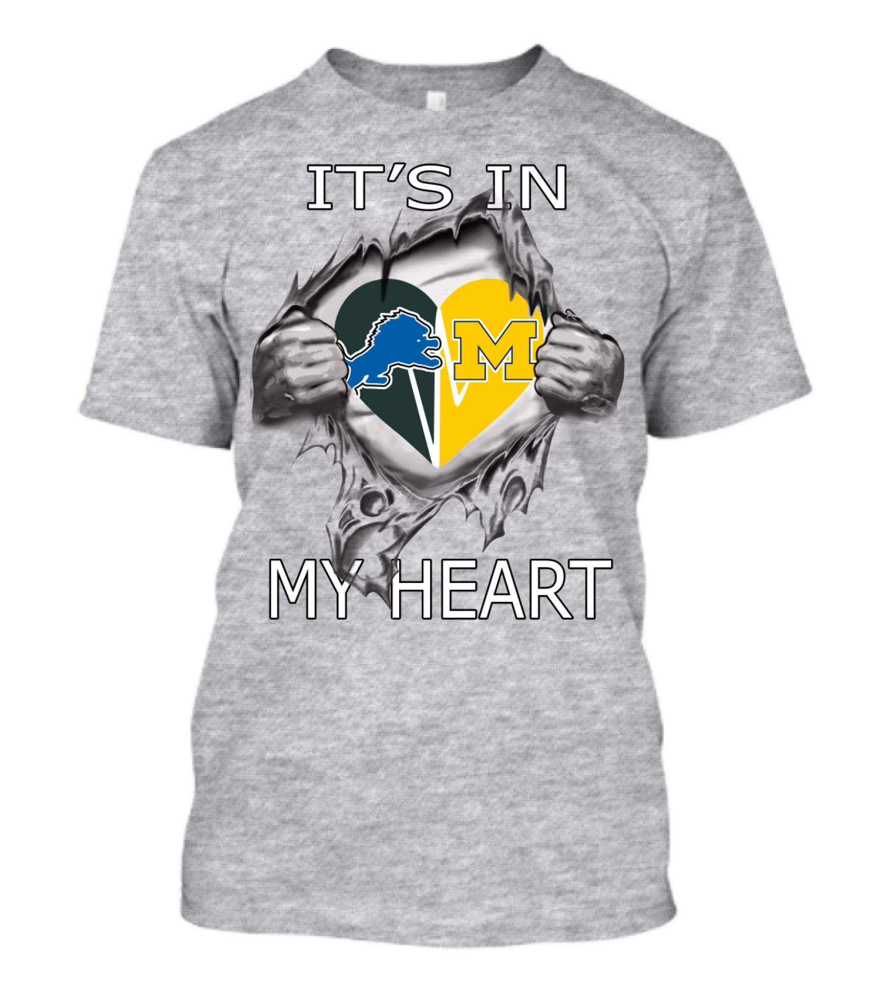 Lions Michigan It's In My Heart T-Shirt