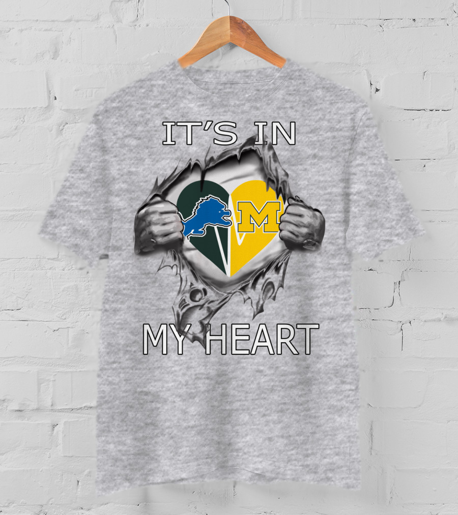 Lions Michigan It's In My Heart T-Shirt