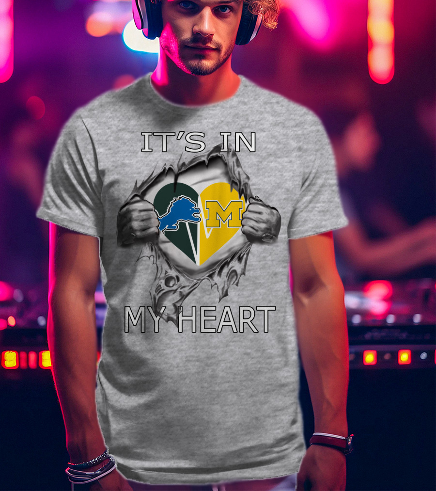 Lions Michigan It's In My Heart T-Shirt