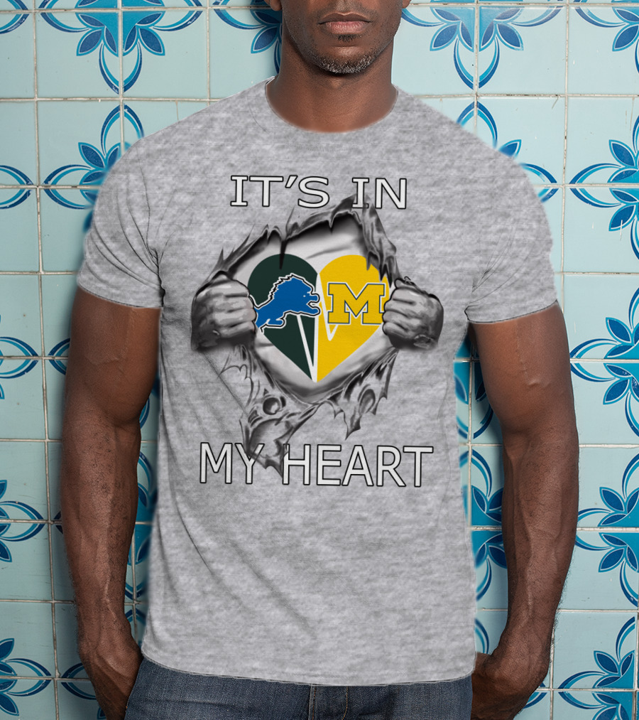 Lions Michigan It's In My Heart T-Shirt