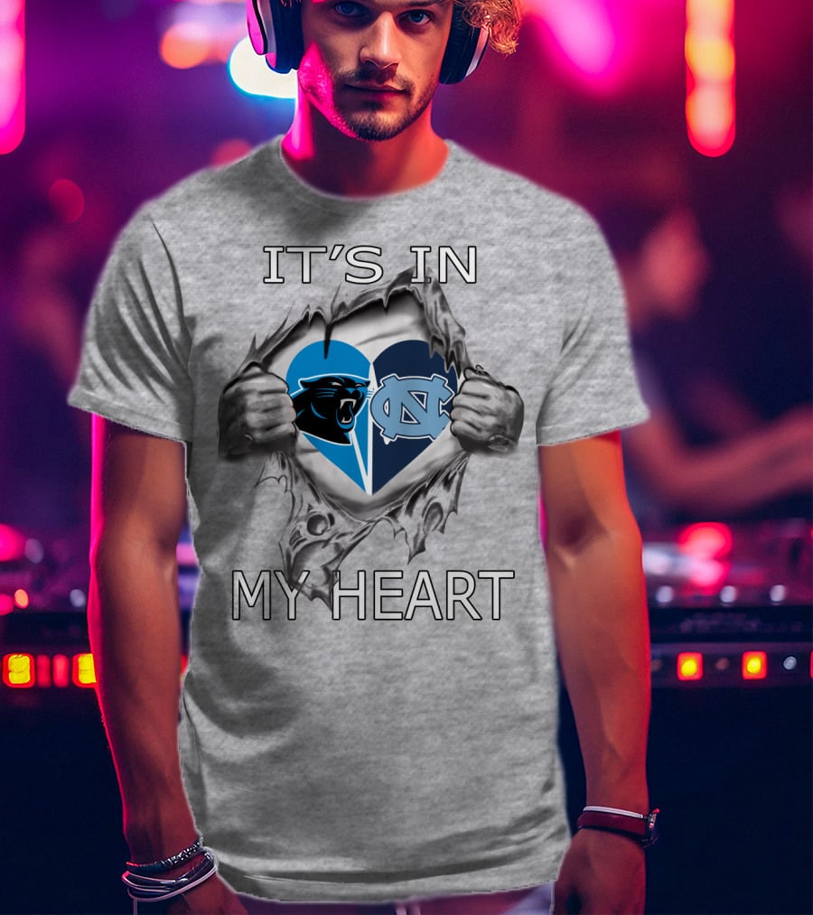 Panthers Tar Heels It's In My Heart T-Shirt