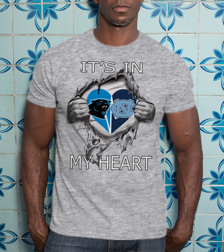 Panthers Tar Heels It's In My Heart T-Shirt