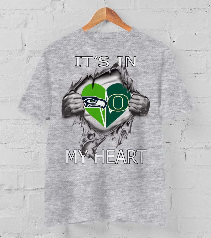 Seahawks Oregon Heart It's In My Heart T-Shirt