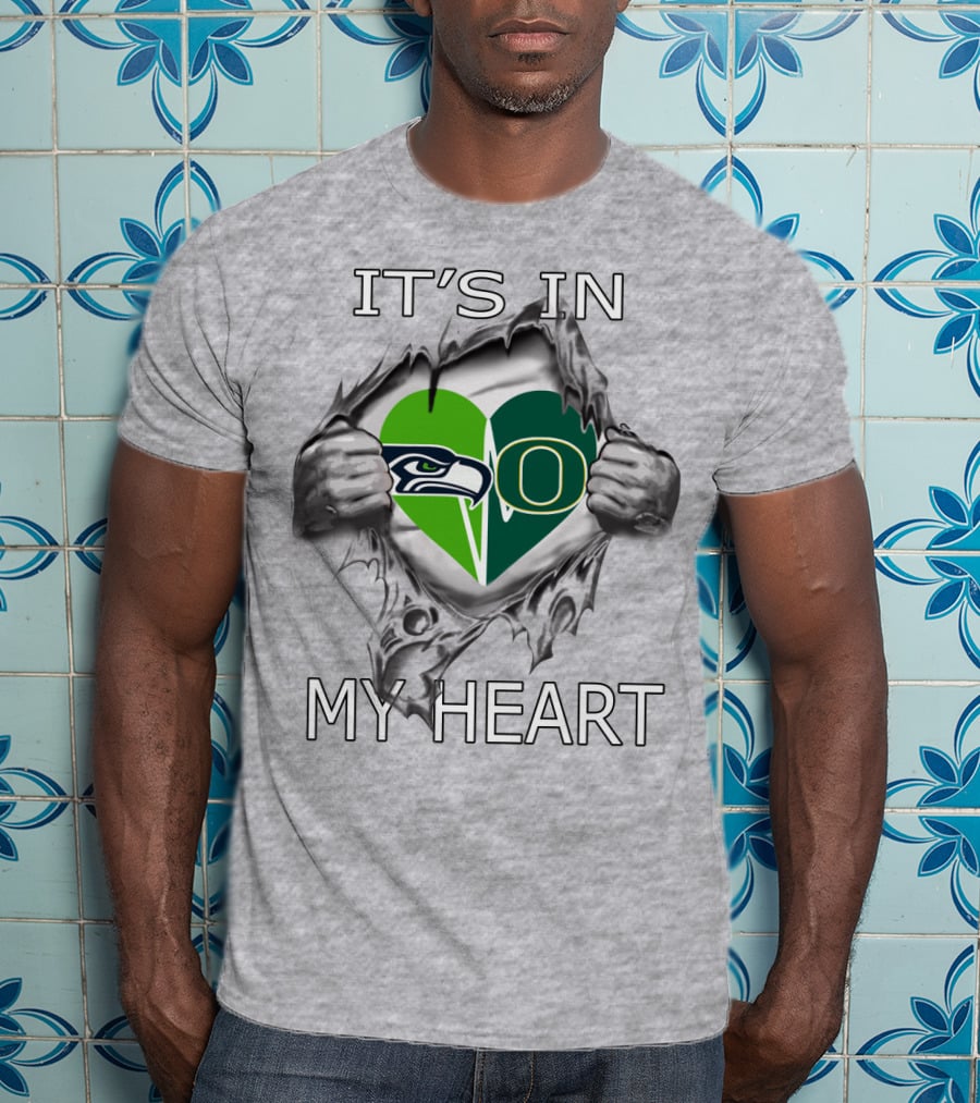 Seahawks Oregon Heart It's In My Heart T-Shirt