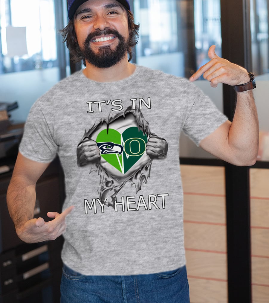 Seahawks Oregon Heart It's In My Heart T-Shirt