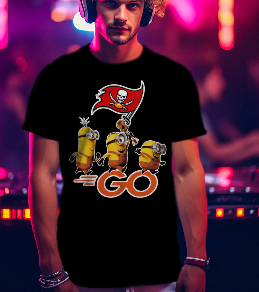 Buccaneers Minions GO Flag Football Skulls T-Shirt