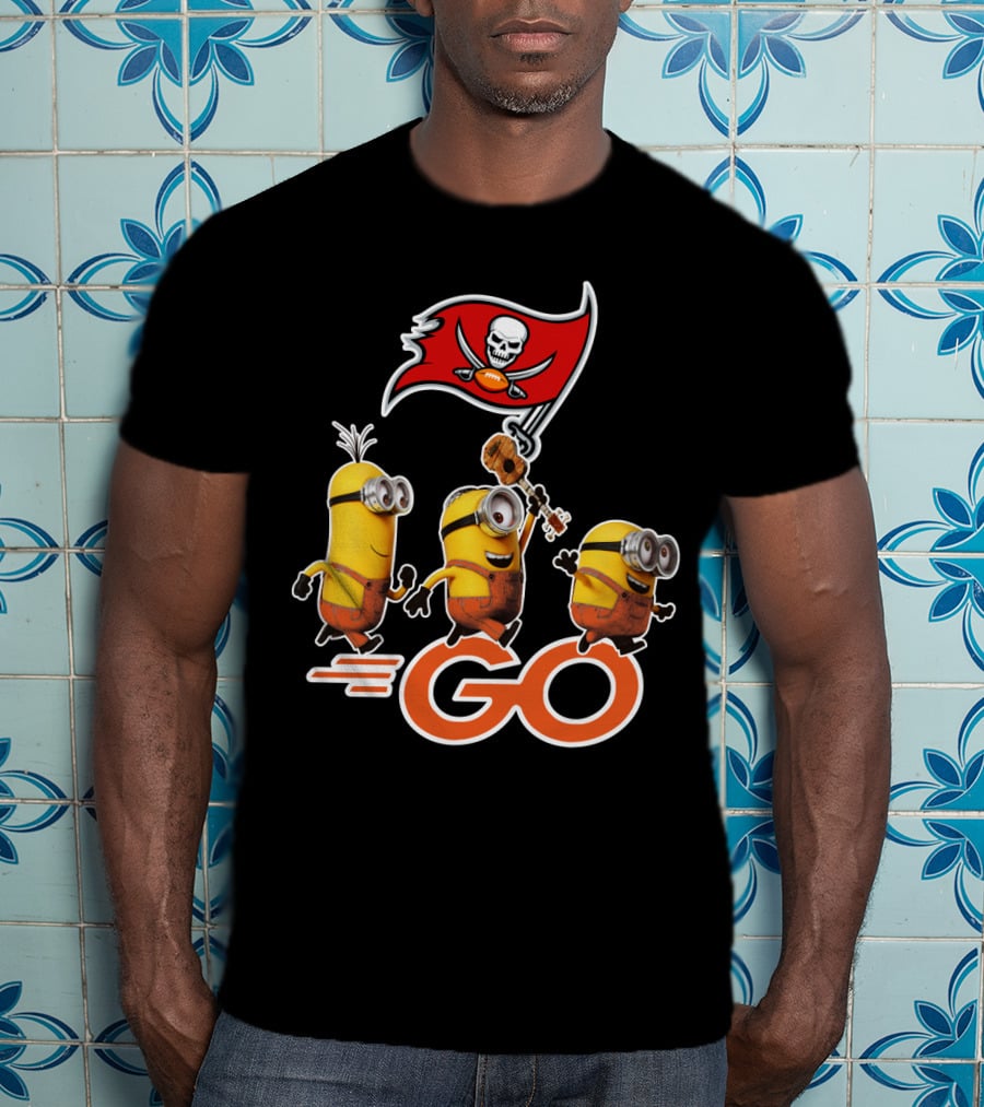 Buccaneers Minions GO Flag Football Skulls T-Shirt