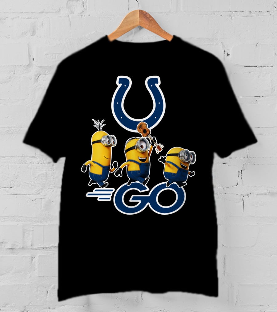 Minions Go Colts Football Fan Fun T-Shirt