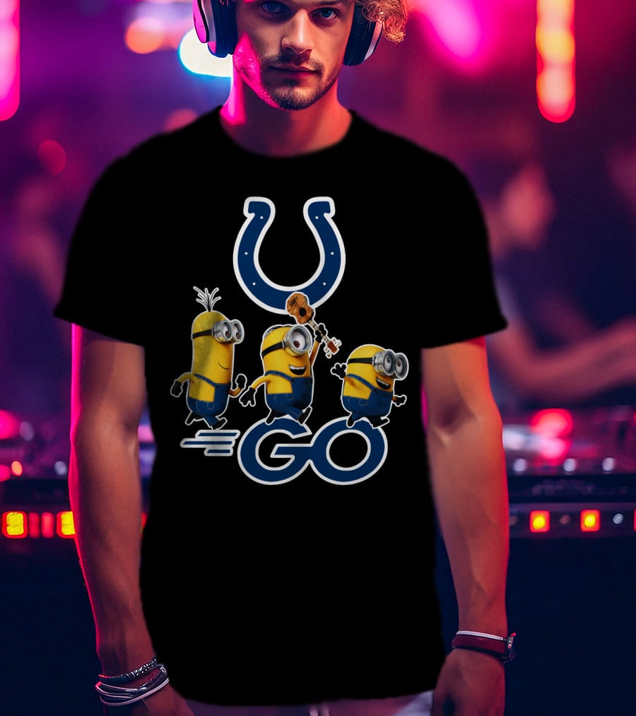 Minions Go Colts Football Fan Fun T-Shirt