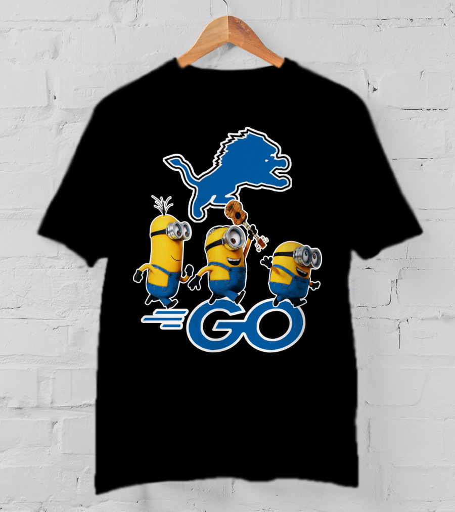 Detroit Lions Minions Go T-Shirt