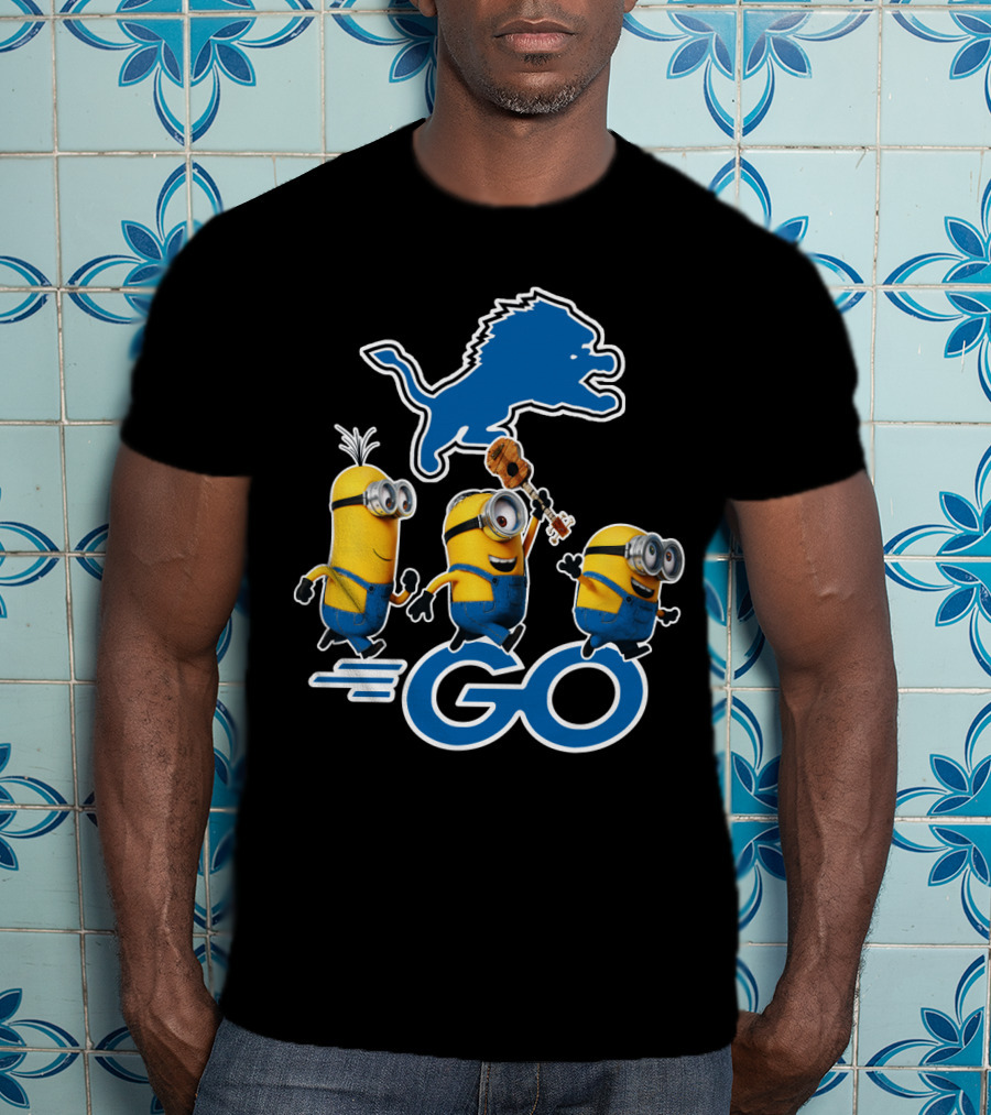 Detroit Lions Minions Go T-Shirt