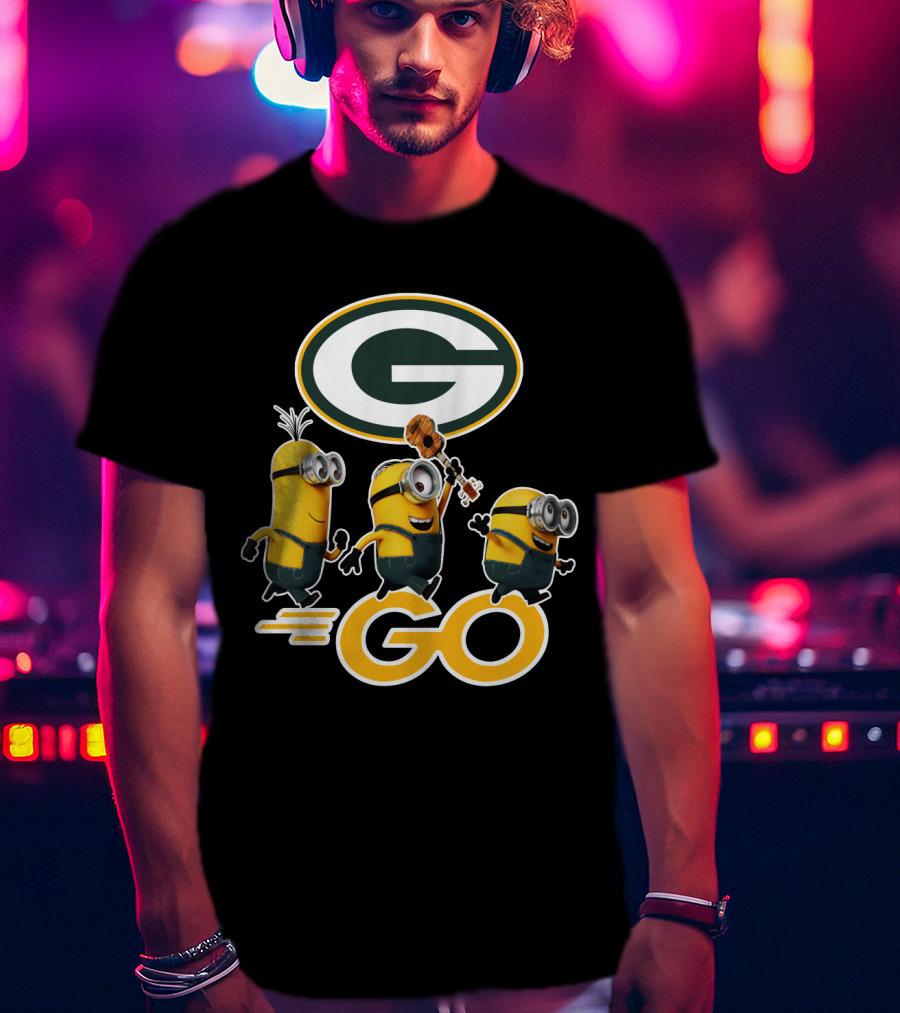 Packers Minions Go Enthusiastic Cheer With Green Bay Team Spirit T-Shirt
