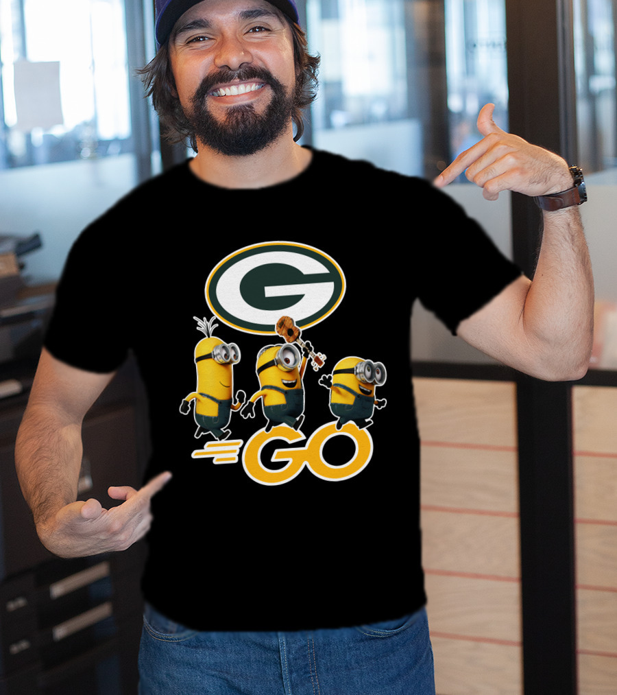 Packers Minions Go Enthusiastic Cheer With Green Bay Team Spirit T-Shirt