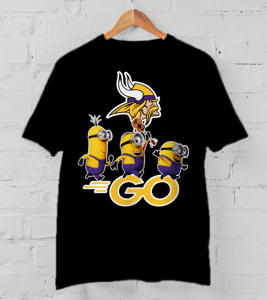 Minions Go Vikings Football Fan T-Shirt