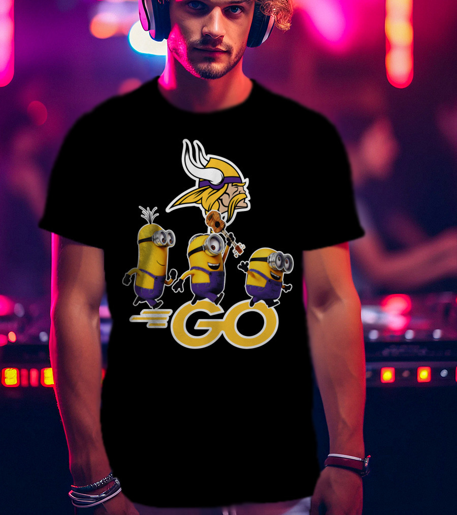 Minions Go Vikings Football Fan T-Shirt