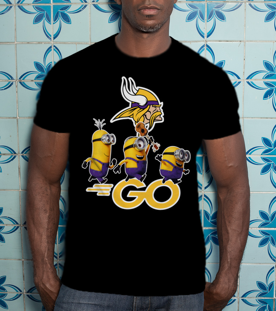Minions Go Vikings Football Fan T-Shirt