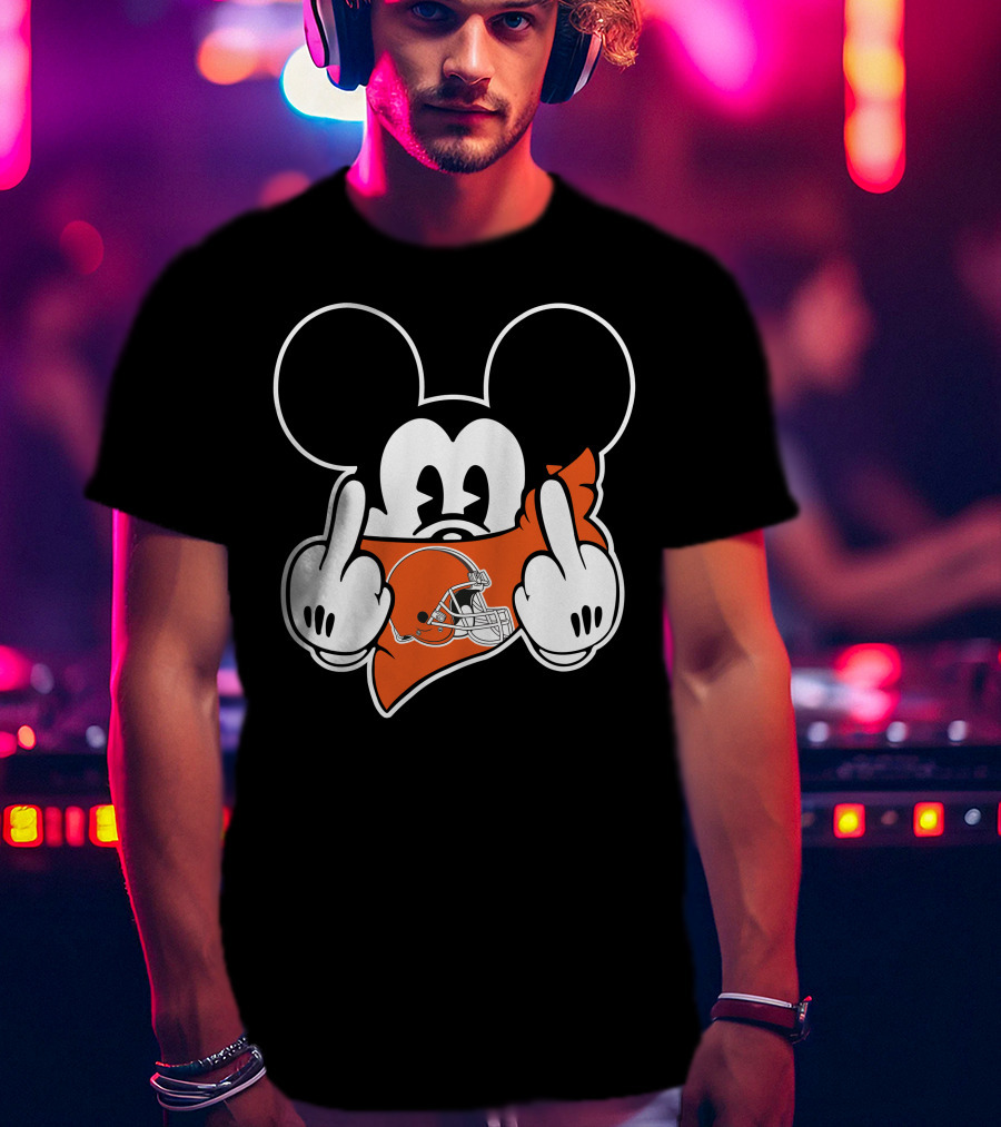 Browns Mickey Cleveland Football Fan Attitude T-Shirt