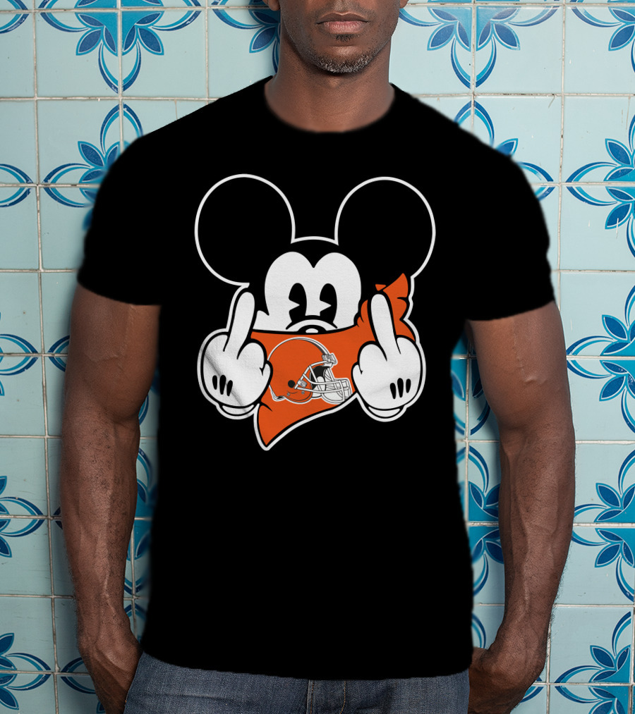 Browns Mickey Cleveland Football Fan Attitude T-Shirt
