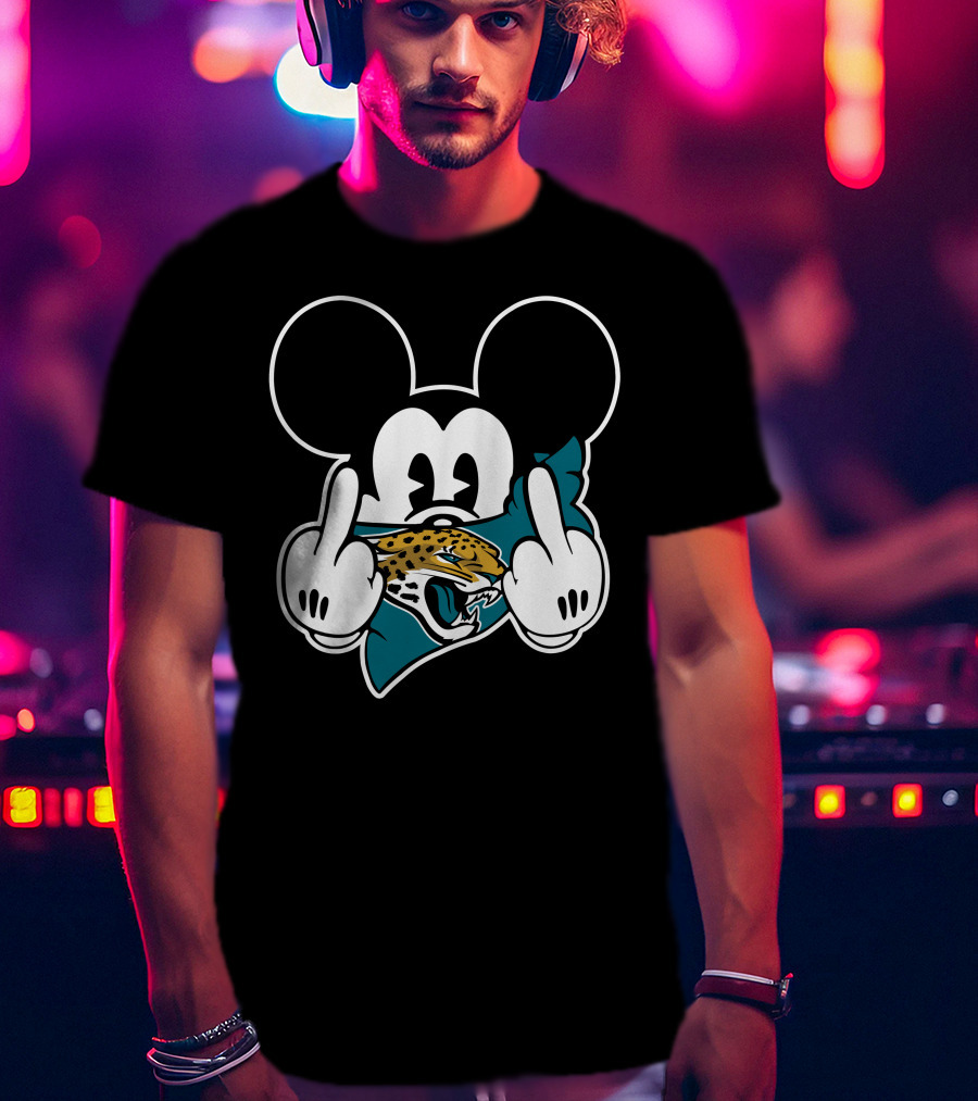 Jaguars Mickey Mouse Middle Finger T-Shirt