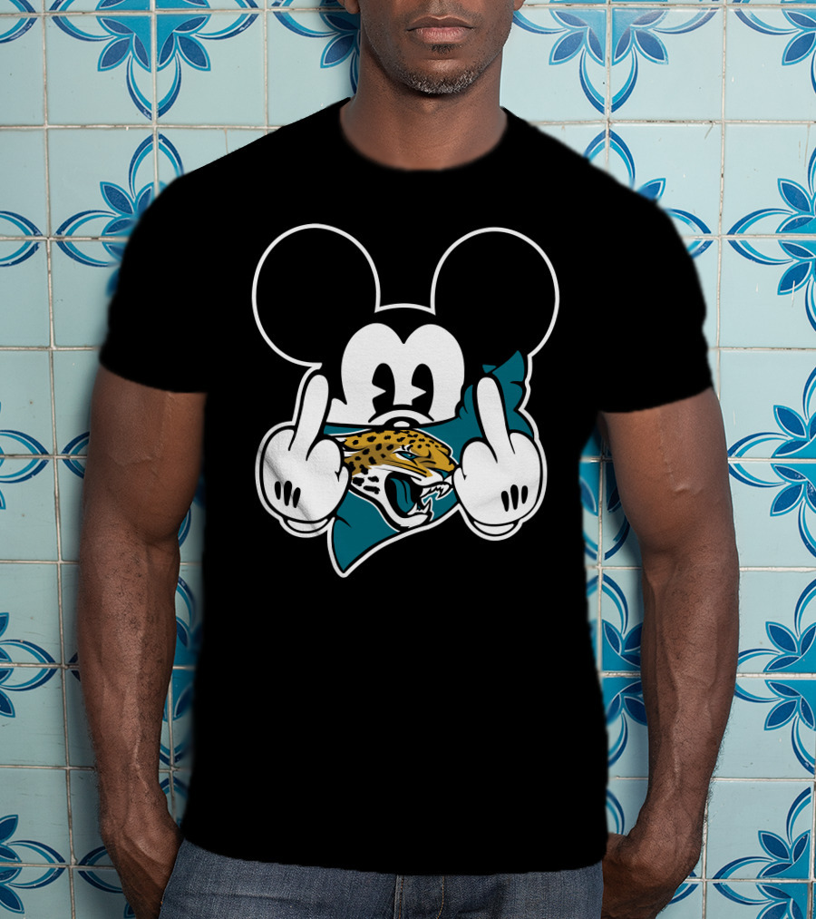 Jaguars Mickey Mouse Middle Finger T-Shirt