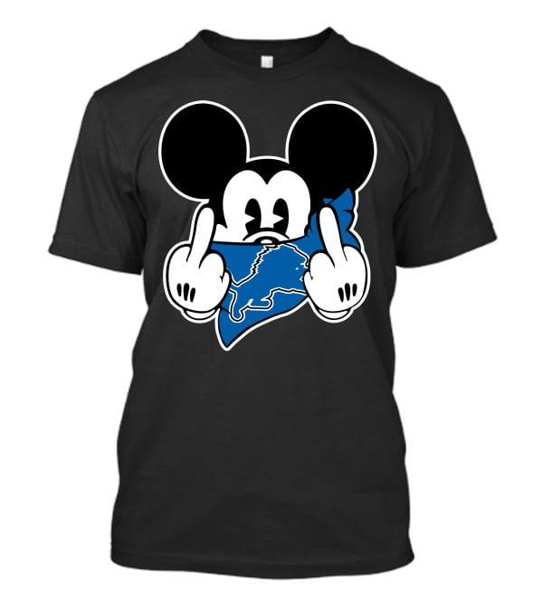 Lions Mickey Middle Finger T-Shirt